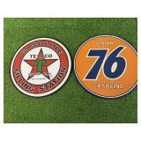 Texaco & Union 76 Metal Signs