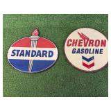 Standard & Chevron Metal Signs