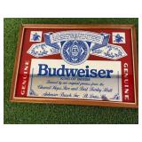 Budweiser Mirror & Sinclair Metal Sign