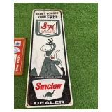 Budweiser Mirror & Sinclair Metal Sign