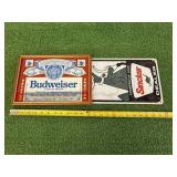 Budweiser Mirror & Sinclair Metal Sign