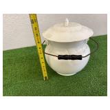 Antique Ironstone Slop Jar/Lidded Chamber Bucket