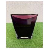 Purple Lead Crystal Vase