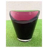 Purple Lead Crystal Vase