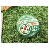 Pins, Novelty Can Holder & Colored Vase