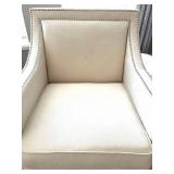Jofran Luca-ch-ivory Ivory Accent Chair with Nailhead Trim #1