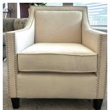 Jofran Luca Ivory Accent Chair With Nailhead Trim #2