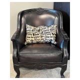 Palatial Furniture Black Armchair With Pillow