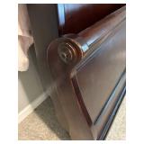Sleigh Bed Frame With Side Rails & Slats