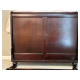 Sleigh Bed Frame With Side Rails & Slats
