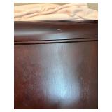 Sleigh Bed Frame With Side Rails & Slats