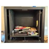 Black Entertainment Center Cabinet - Missing Front Doors