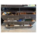 Black Entertainment Center Cabinet - Missing Front Doors