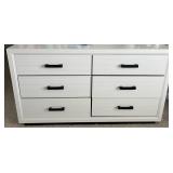 White Bedroom Set With Dresser, 2 Nightstands & New Mirror