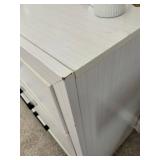 White Bedroom Set With Dresser, 2 Nightstands & New Mirror