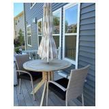 Belair Outdoor Patio Dining Set With Umbrella & 2 Chairs