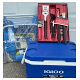 Igloo Cooler, Tommy Bahama Chair & Grill Tool Mixed Lot