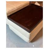 Leather Chair, Ottoman & Pillow Set