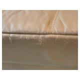 Leather Chair, Ottoman & Pillow Set