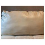 Leather Chair, Ottoman & Pillow Set