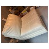 Leather Chair, Ottoman & Pillow Set