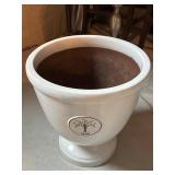 Decorative Porcelain Planter Pot With Tree Emblem