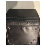 Black Leather Club Chair With Ottoman