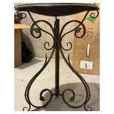 Wrought Iron Table With 2 Plexiglass Tops