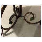 Wrought Iron Table With 2 Plexiglass Tops