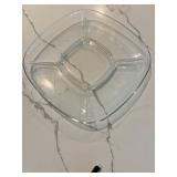 Cake Dish, Pewter Tray & Glass Serving Pieces Mixed Lot