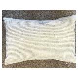 Coaster Mid Century Style Faux Fur Ottoman & 2 Pillows