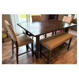 Informal Dining Room Table, 4 Chairs & Bench Set