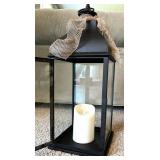 Lantern Decor Set With Faux Floral Arrangement & Candles