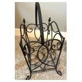 Side Table, Magazine Rack, Trash Can & Plant Mixed Lot