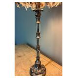 Pair of Decorative Floor Lamps With Feather Shades