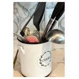 Tea, Coffee & Utensil Canister Set With Utensils
