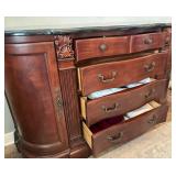 American Drew Faux Marble Top Buffet Cabinet