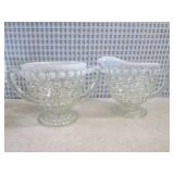 (CS) Vintage Clear Glass Hobnail Pi...