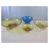 (CS) Vintage Colored Glass Bowls...