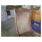 (BR1) Vintage Wooden Caned Seat and...
