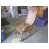 (BR1) Vintage Wooden Caned Seat and...