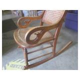 (BR1) Vintage Wooden Caned Seat and...