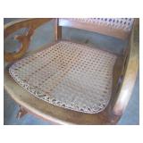 (BR1) Vintage Wooden Caned Seat and...