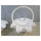 (FS) Vintage White Hobnail Milk Gla...