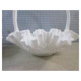 (FS) Vintage White Hobnail Milk Gla...