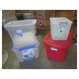 (EW6) 4 Totes with Lids...