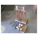 (EW2) Vintage Wooden Croquet Set on...