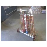 (EW2) Vintage Wooden Croquet Set on...