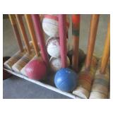 (EW2) Vintage Wooden Croquet Set on...