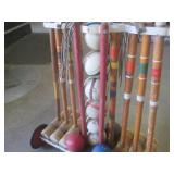 (EW2) Vintage Wooden Croquet Set on...